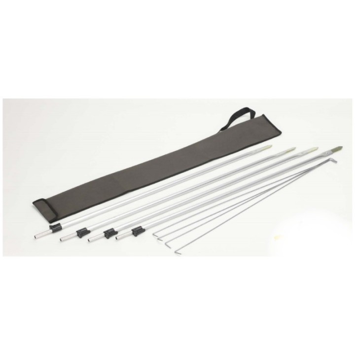 Kit Capanno Art. 858 - 4 Picchetti in alluminio regolabili e 4 traversine in acciaio con sacca Cordura.