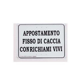 Tabella in alluminio per appostamento fisso Pianeta Colombaccio
