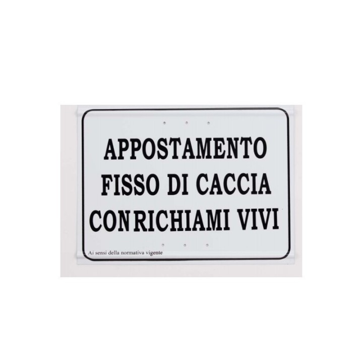 Tabella in alluminio per appostamento fisso Pianeta Colombaccio