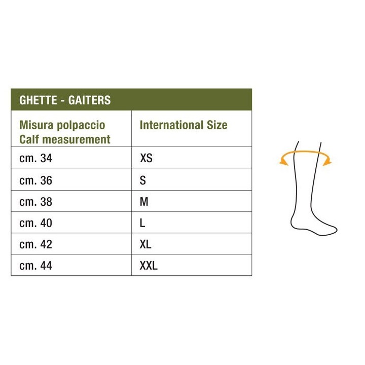 Ghette ergonomiche con dettagli arancione alta visibilità Riserva