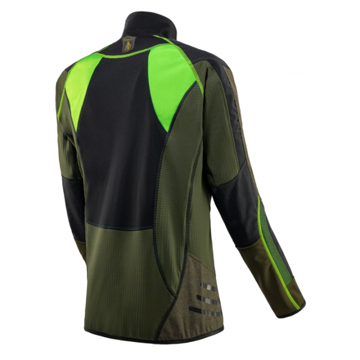 Giacca Trabaldo SUPERCAYMAN H.V.: ibrido softshell TITANIAL, antivento e alta visibilità per il bosco