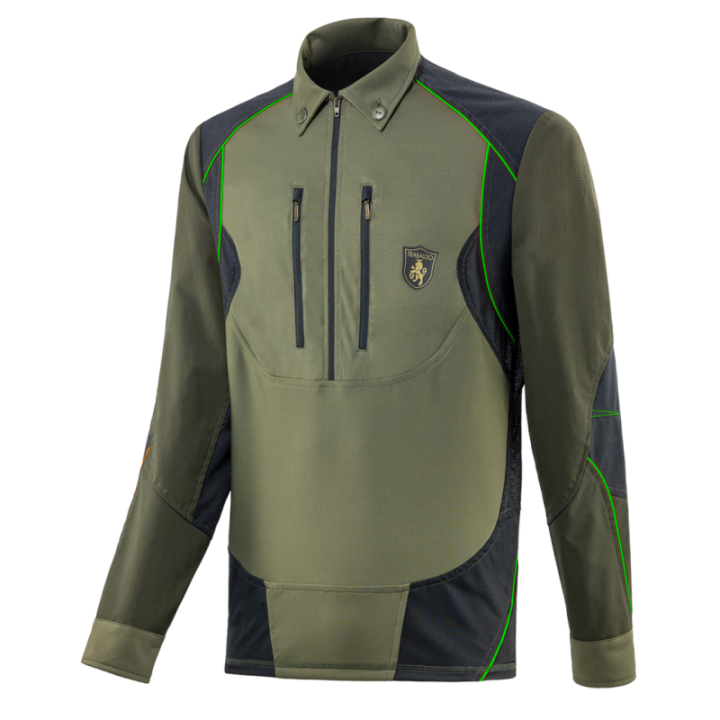 Camicia Trabaldo Endurance bordatura green flou