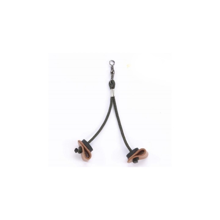 Calzetta Doppia in Cuoio Art. 8244 con gommino stringente per fissaggio regolabile.