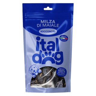 Milza di Maiale Italdog, snack 100% naturale, ricco di proteine e ferro, altamente digeribile.
