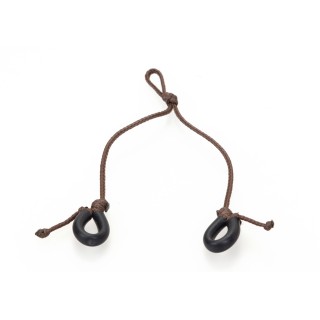 Calzetta doppia in cuoio con tripla girella.