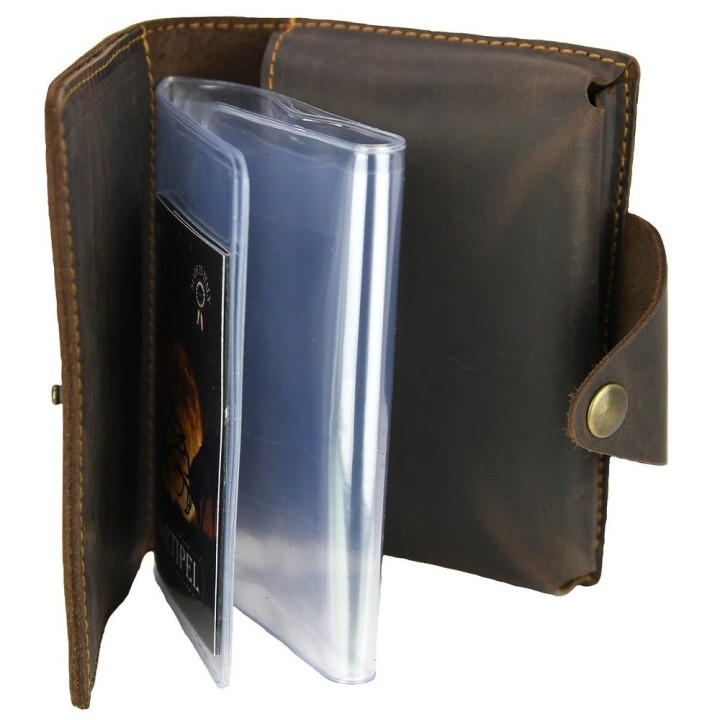 Porta documenti e licenza di caccia in pelle Artipel PTDoc con buste interne trasparenti.