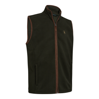 Gilet in pile da caccia Deerhunter Cumbria con finiture in camoscio