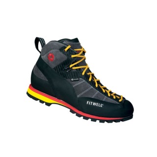 Scarponi Fitwell Big Wall: in pelle scamosciata e con suola Vibram® per aderenza e sensibilità in montagna.