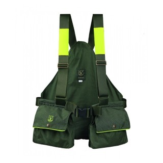 Trisacca Riserva R1252 in Cordura Ripstop (Verde/Giallo Fluo). Pannello HV estraibile