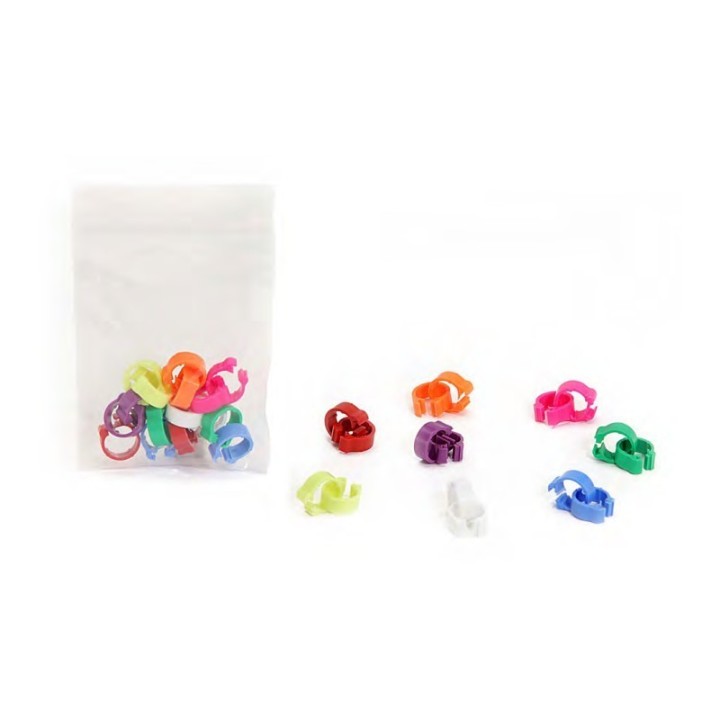 Anellini in plastica colorati Pianeta Colombaccio
