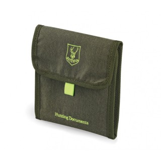 Porta Licenza Riserva in Cotone/Kevlar: 12x14 cm, con scomparti interni in plastica trasparente protettiva