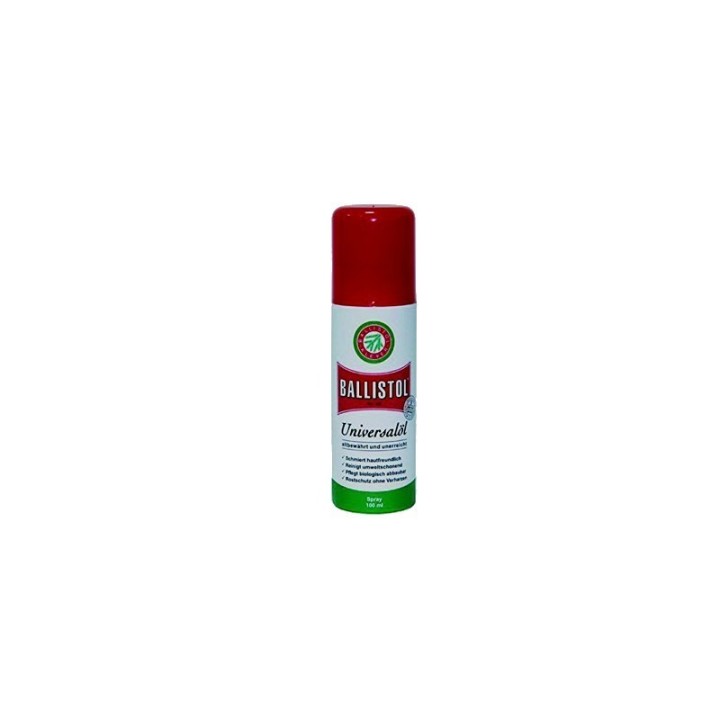 Olio universale Ballistol in formato spray da 100ml, facile da applicare.
