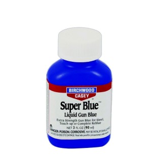 Brunitore liquido Birchwood Super Blue 90ml, extra-forte per ripristinare la brunitura su acciai lucidi.